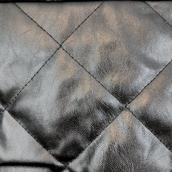 Black Quilted Button Down Skirt Sz. Medium - Picture 6 of 7